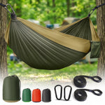 Portable Camping Hammock with Tree Straps – Lightweight Nylon Travel Hammock - 1