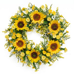 SUNFLOWER WREATH FOR FRONT DOOR – SUMMER FLORAL PORCH DÉCOR - 1