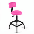 Adjustable Shop Stool with Backrest - Workbench Stool for Garage & Workshop, Swivel Bar Stool with Back Support, Padded Mechanic Stool - 1