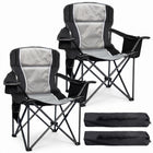 Heavy Duty Portable Folding Camping Chair with Cup Holder & Cooler Pocket - 1
