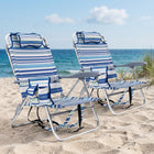 17" Big & Tall Oversized Beach Chairs 2-Pack – Heavy Duty Folding Outdoor Seating - 1