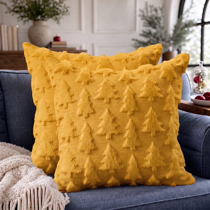 Christmas Pillow Covers 18x18 – Decorative Set of 2 - 1
