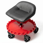 Rolling Mechanic Stool – Adjustable Workshop Seat with Tool Tray & Casters