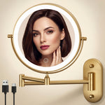 LED Lighted Magnifying Makeup Mirror – Rechargeable, Wall-Mount with Adjustable Brightness - 1 (replacement)