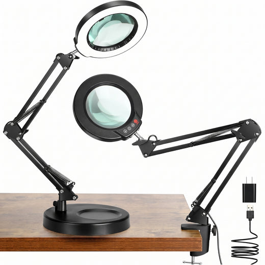10X to 30X LED Magnifying Lamp – Desk, Clamp & Floor Stand