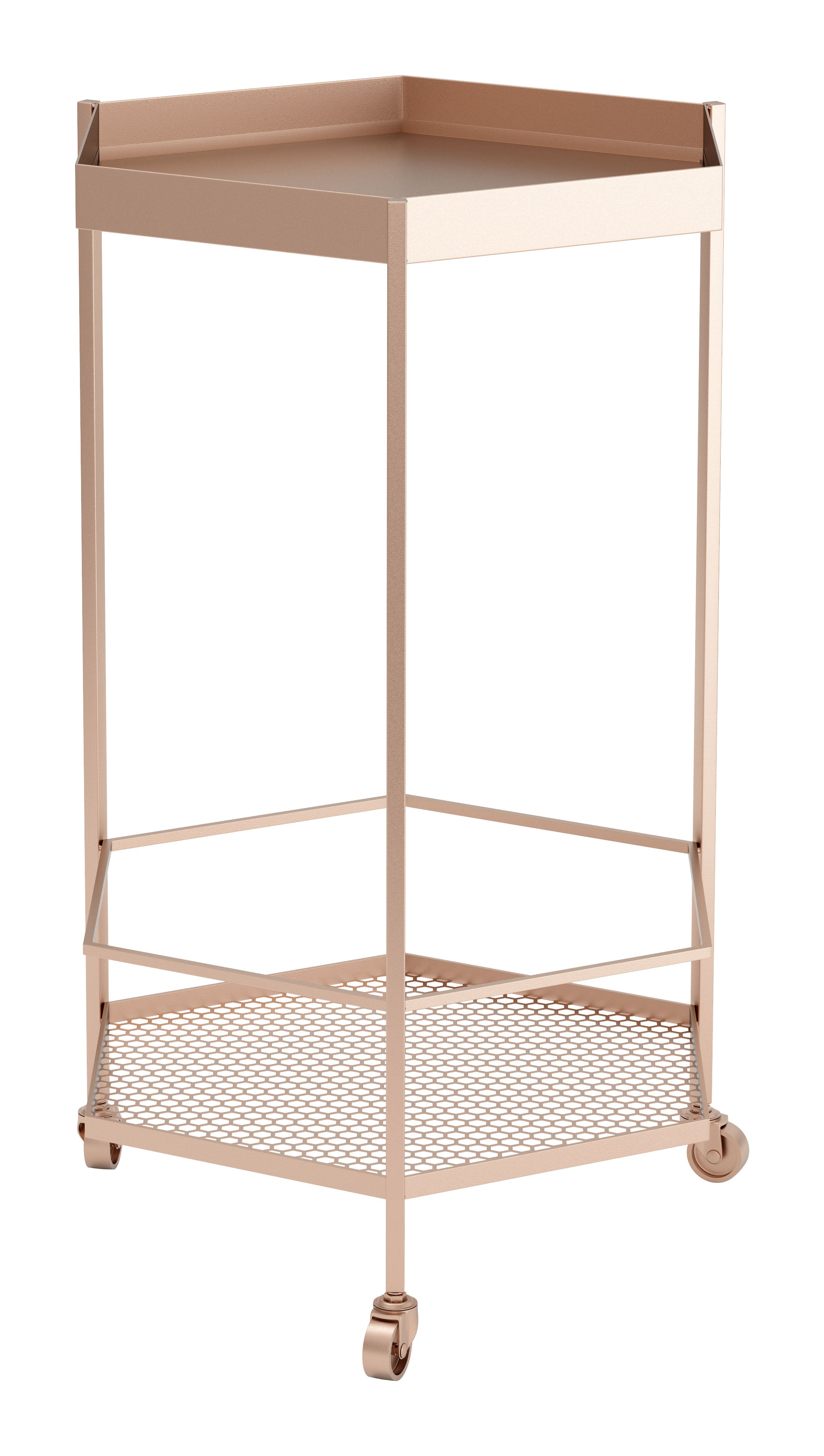 Hex Bar Cart Copper