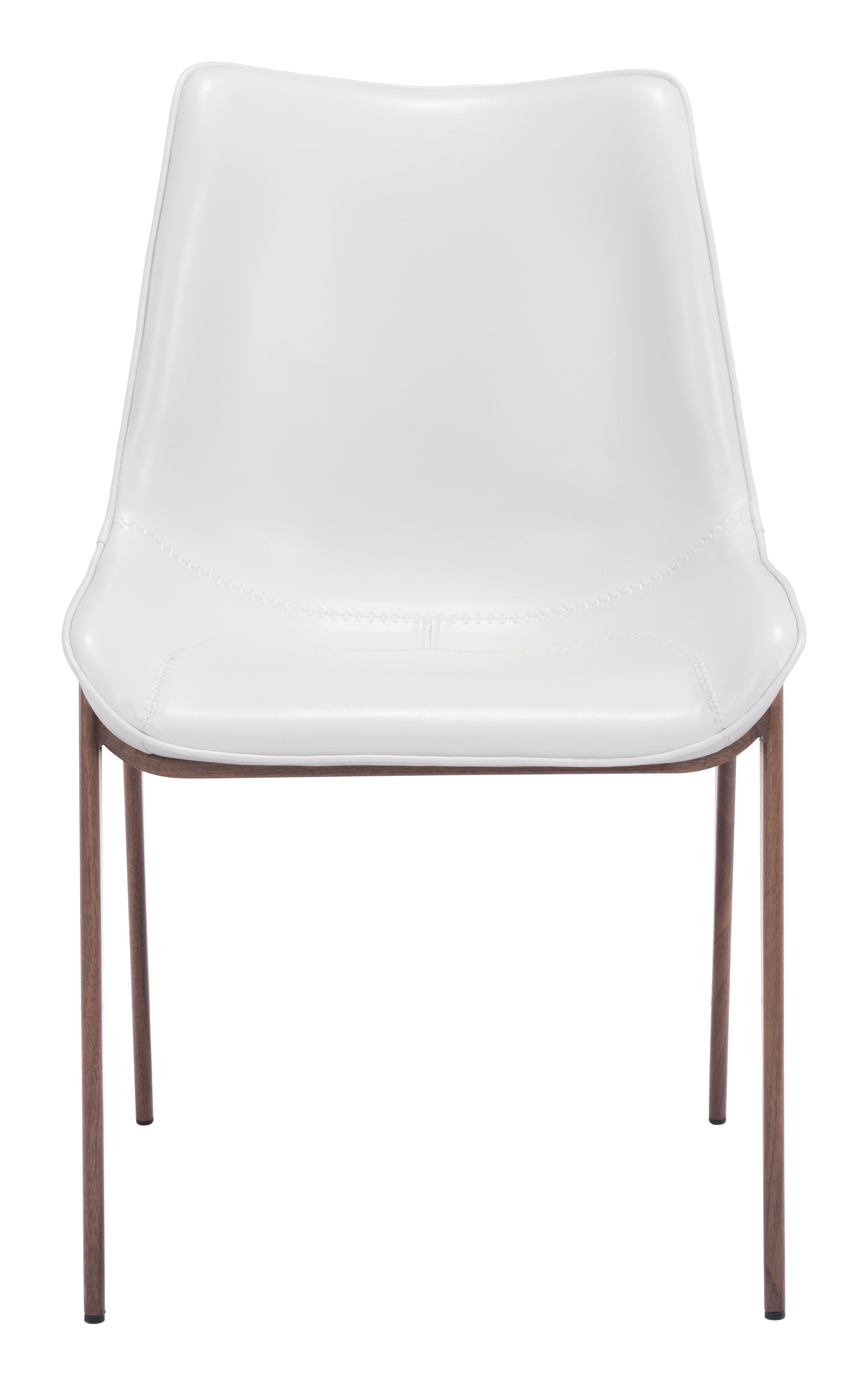 Magnus Dining Chair White & Walnut