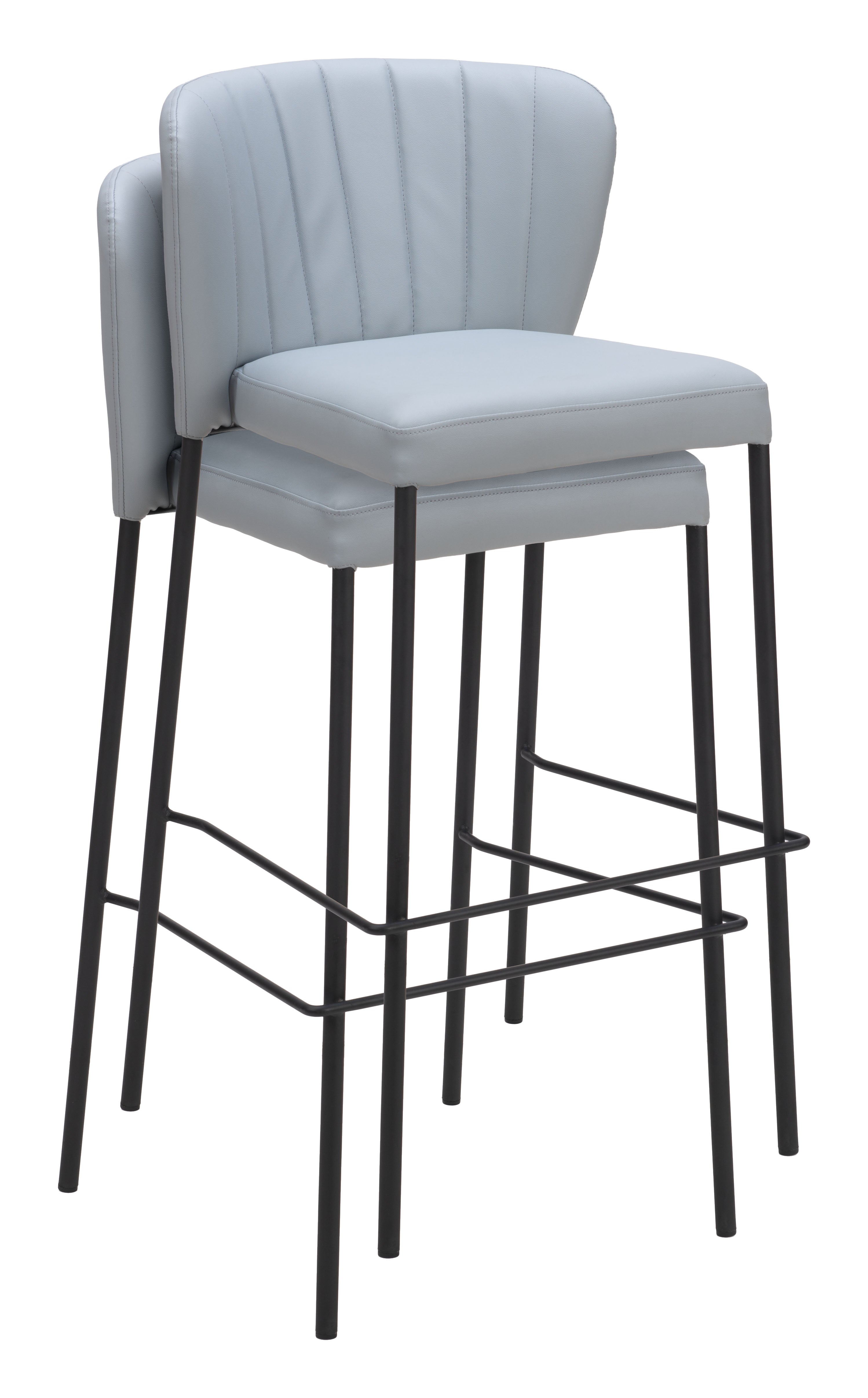 Linz Barstool (Set of 2) Gray