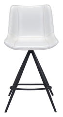 Aki Counter Stool White & Black