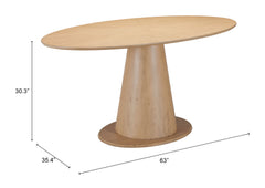 Disque Dining Table Natural