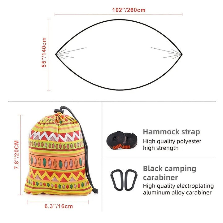 Boho Breeze Ultralight Parachute Hammock – Single Portable Outdoor Hammock