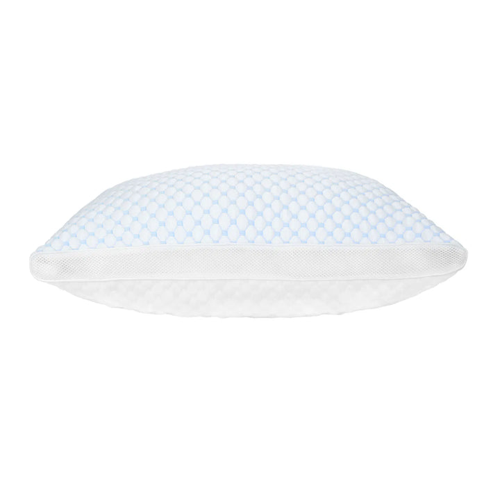 1Pc Shredded Memory Foam Pillow Adjustable Cool Pillow with Extra Filling Machine Washable Cover for Side Back Stomach Sleepers