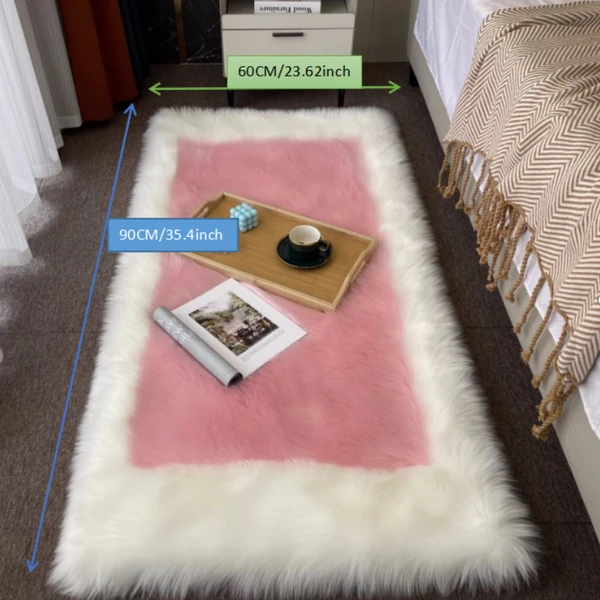 Soft & Fluffy Sheepskin Rug – Non-Slip, Machine Washable Faux Fur Carpet for Bedroom & Living Room | Trufairs