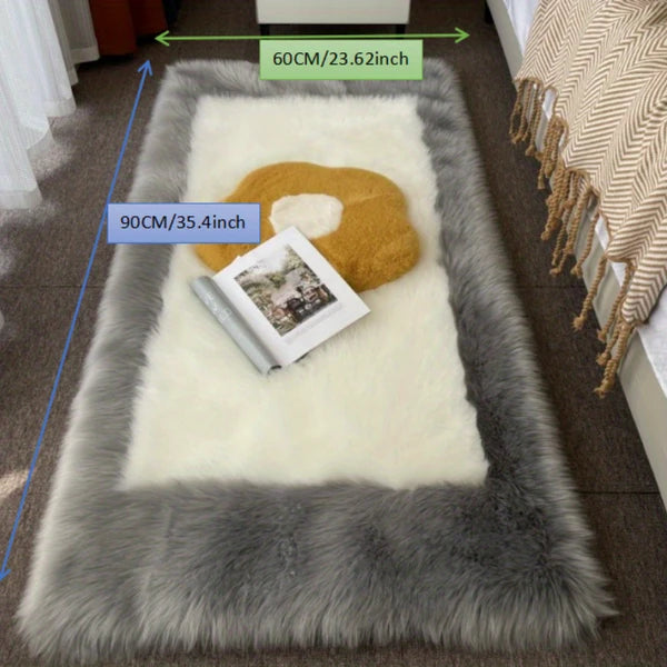 Soft & Fluffy Sheepskin Rug – Non-Slip, Machine Washable Faux Fur Carpet for Bedroom & Living Room | Trufairs