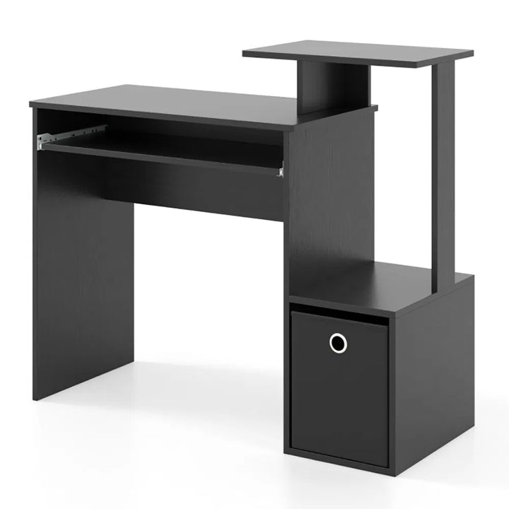 1PC Space-saving Computer Desk with Pull-out Keyboard Tray