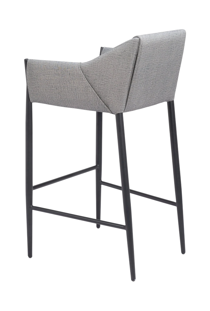 Andover Barstool - Contemporary Steel Frame Bar Stool with Poly Linen Upholstery for Modern Homes and Commercial Spaces