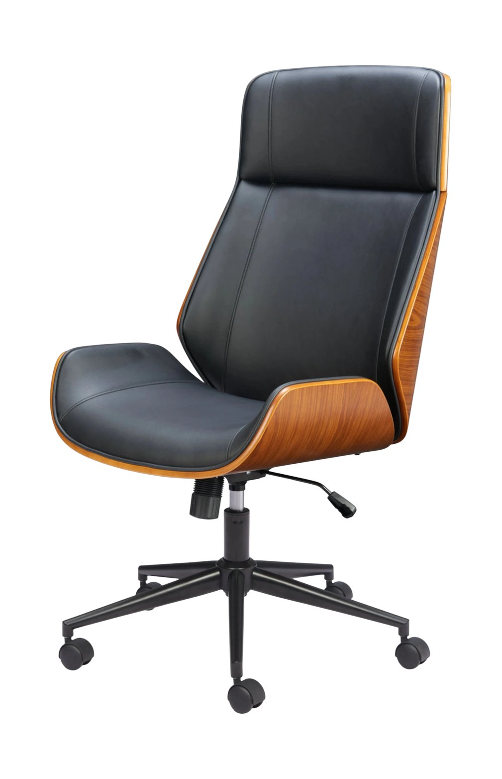 Ergonomic Executive High Back Chair – Plush Black Vinyl Comfort | Office Seating | Trufairs