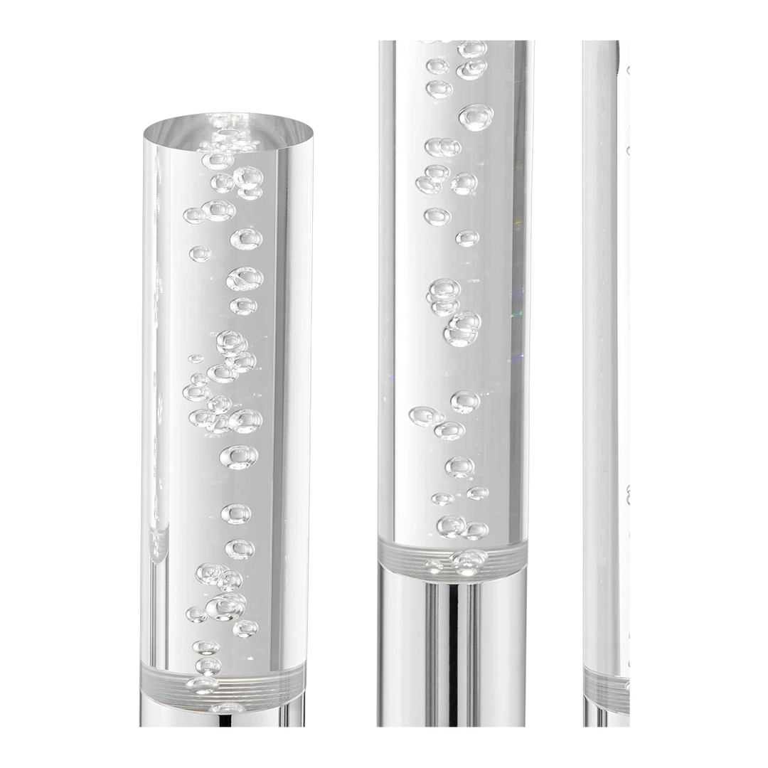 Lumina Crystal Trio 3-Light Ambient Table Lamp in Chrome.