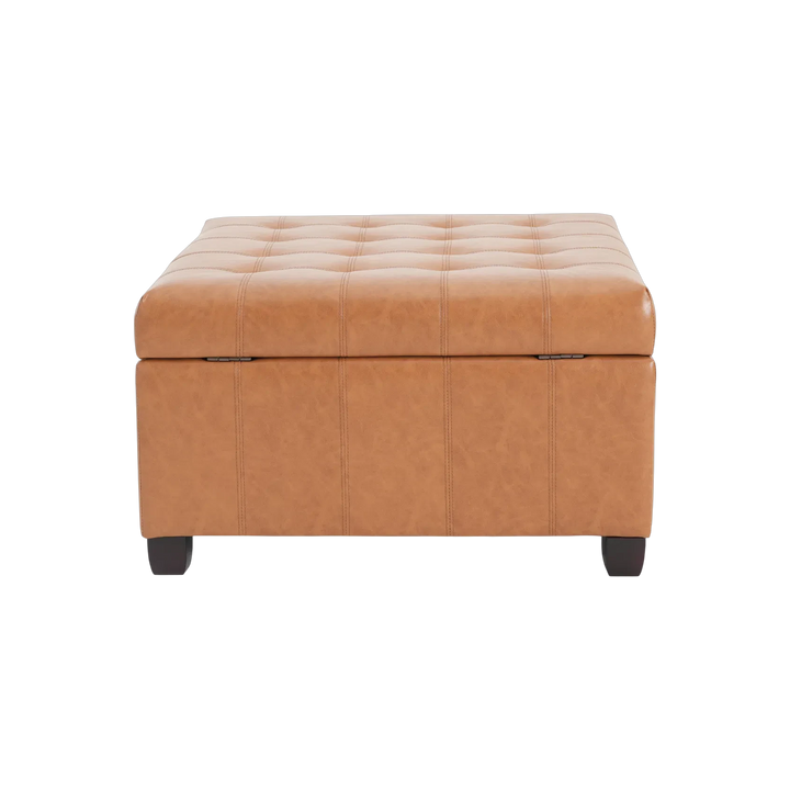 Luxury PU Storage Ottoman – Modern Hidden Organizer | Living Room Accent | Trufairs