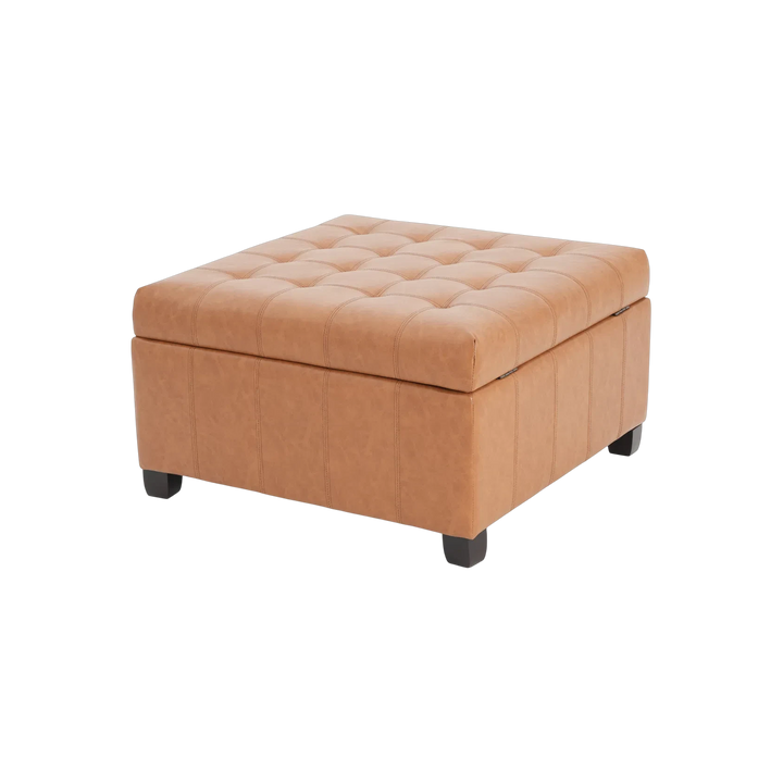 Luxury PU Storage Ottoman – Modern Hidden Organizer | Living Room Accent | Trufairs
