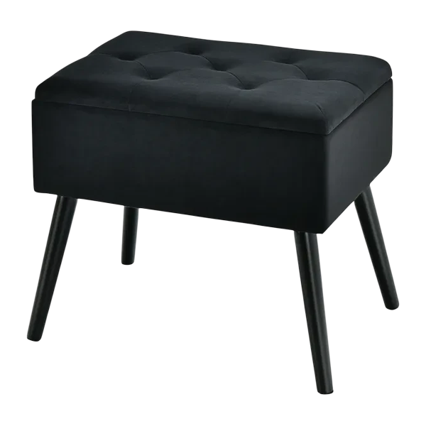 Elegant Velvet Storage Ottoman – Hidden Organizer | Living Room Accent | Trufairs