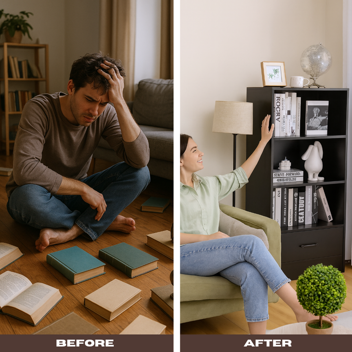 Modern 4-Tier Organizer – Maximized Storage for Every Room | Bookcase | Trufairs