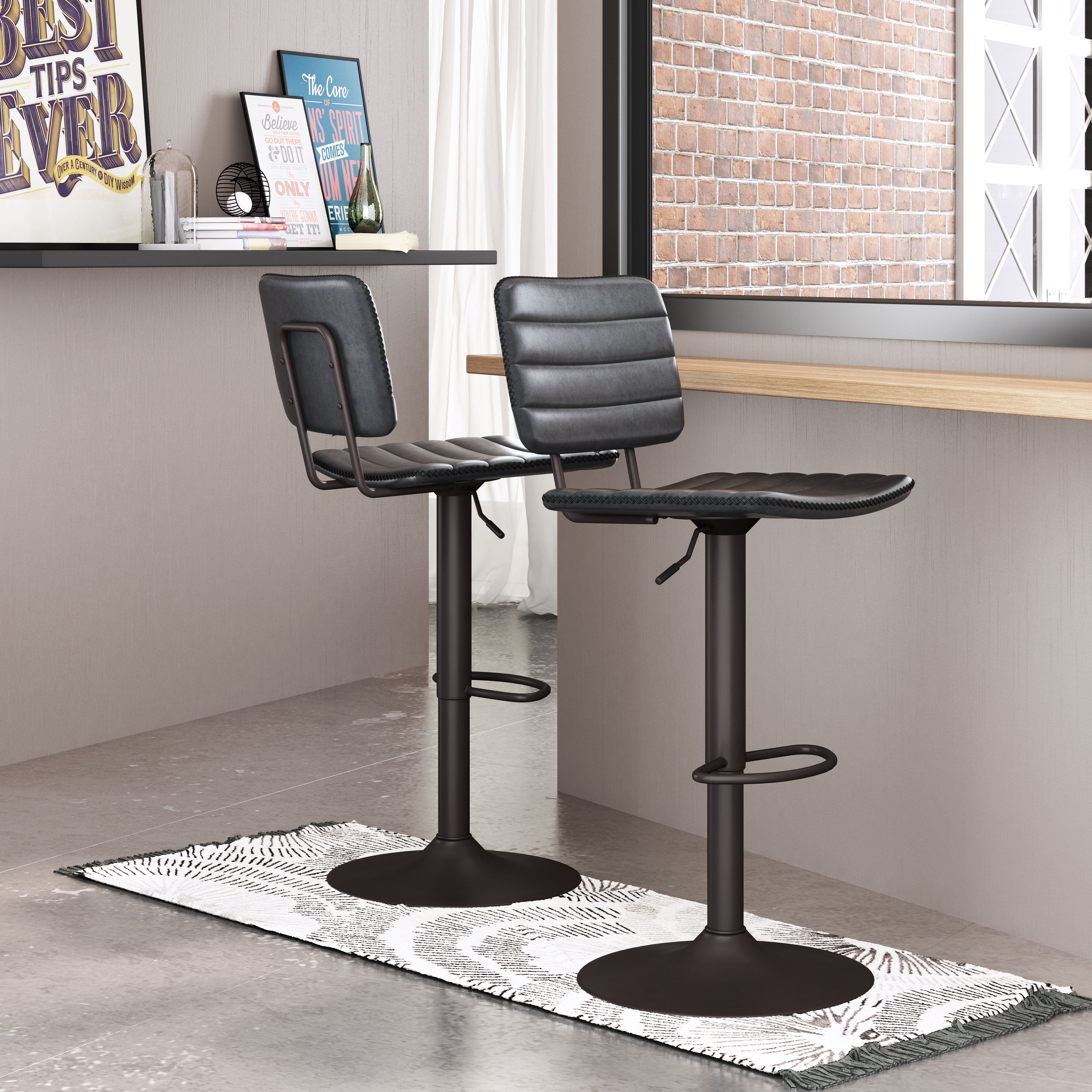 Holden Barstool Vintage Black & Dark Bronze