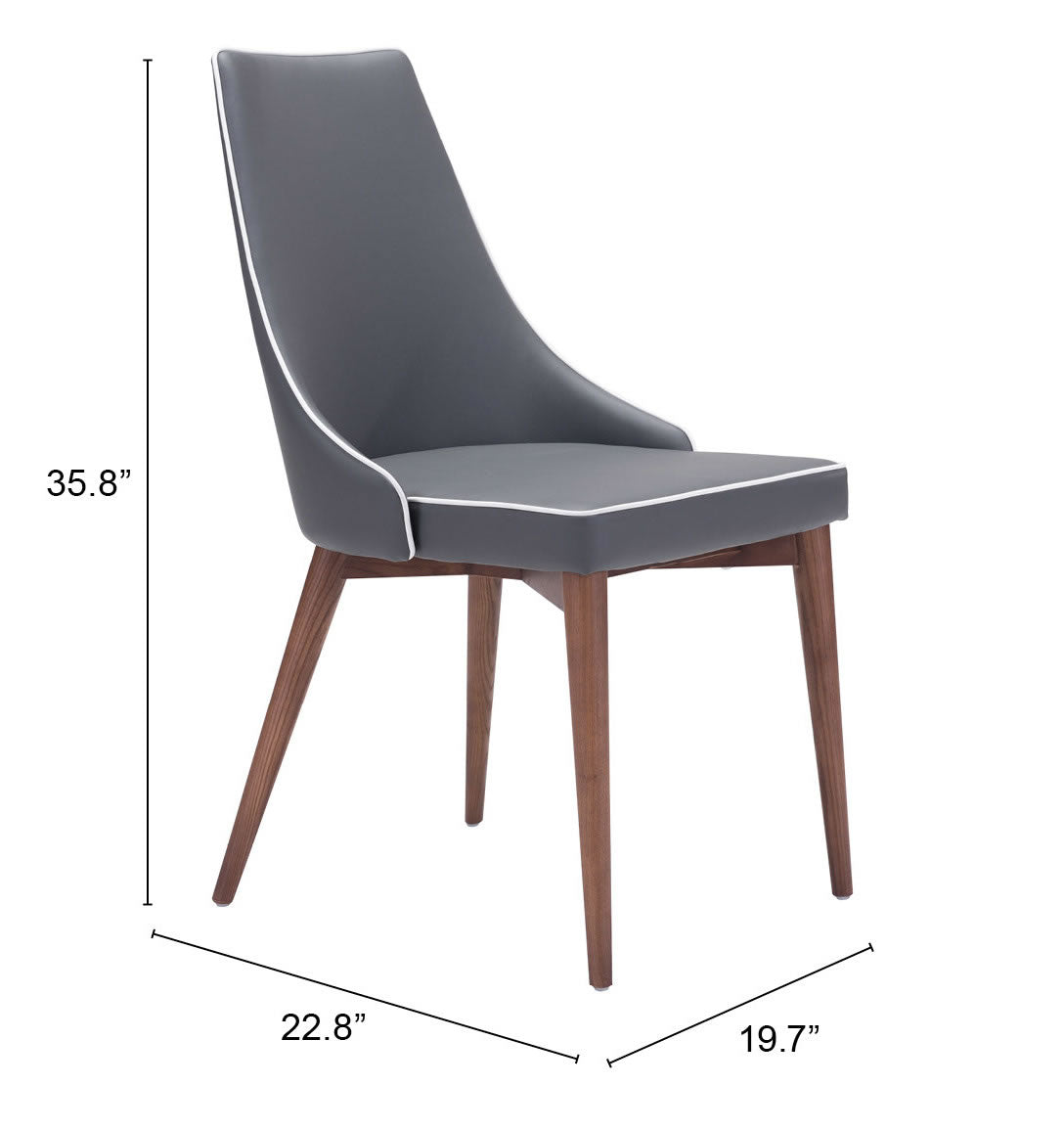 Moor Dining Chair Dark Gray