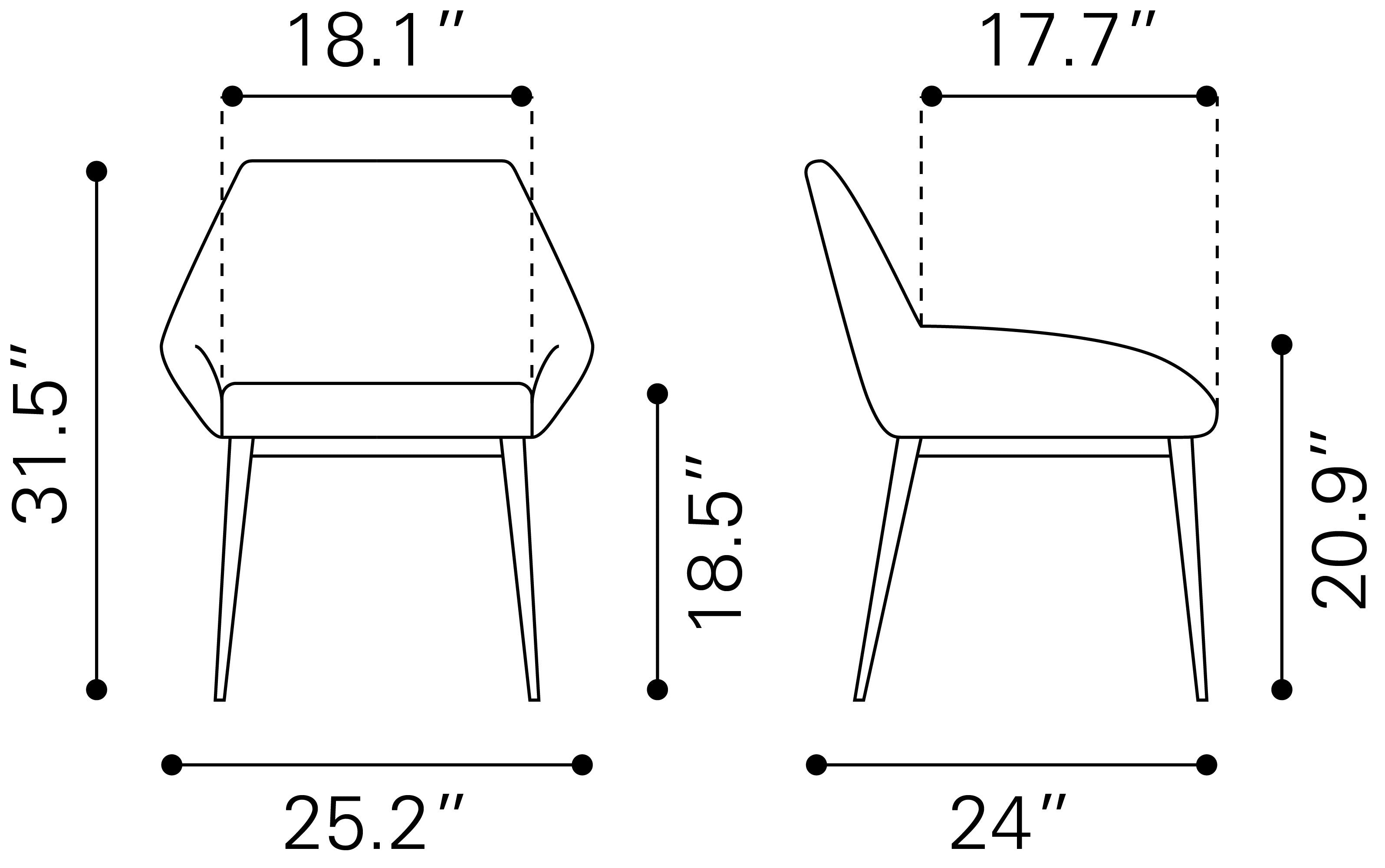 Vila Dining Chair Black