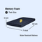 6" x 74" x 38" Navy Blue Twin Size Memory Foam Water Resistant Mattress