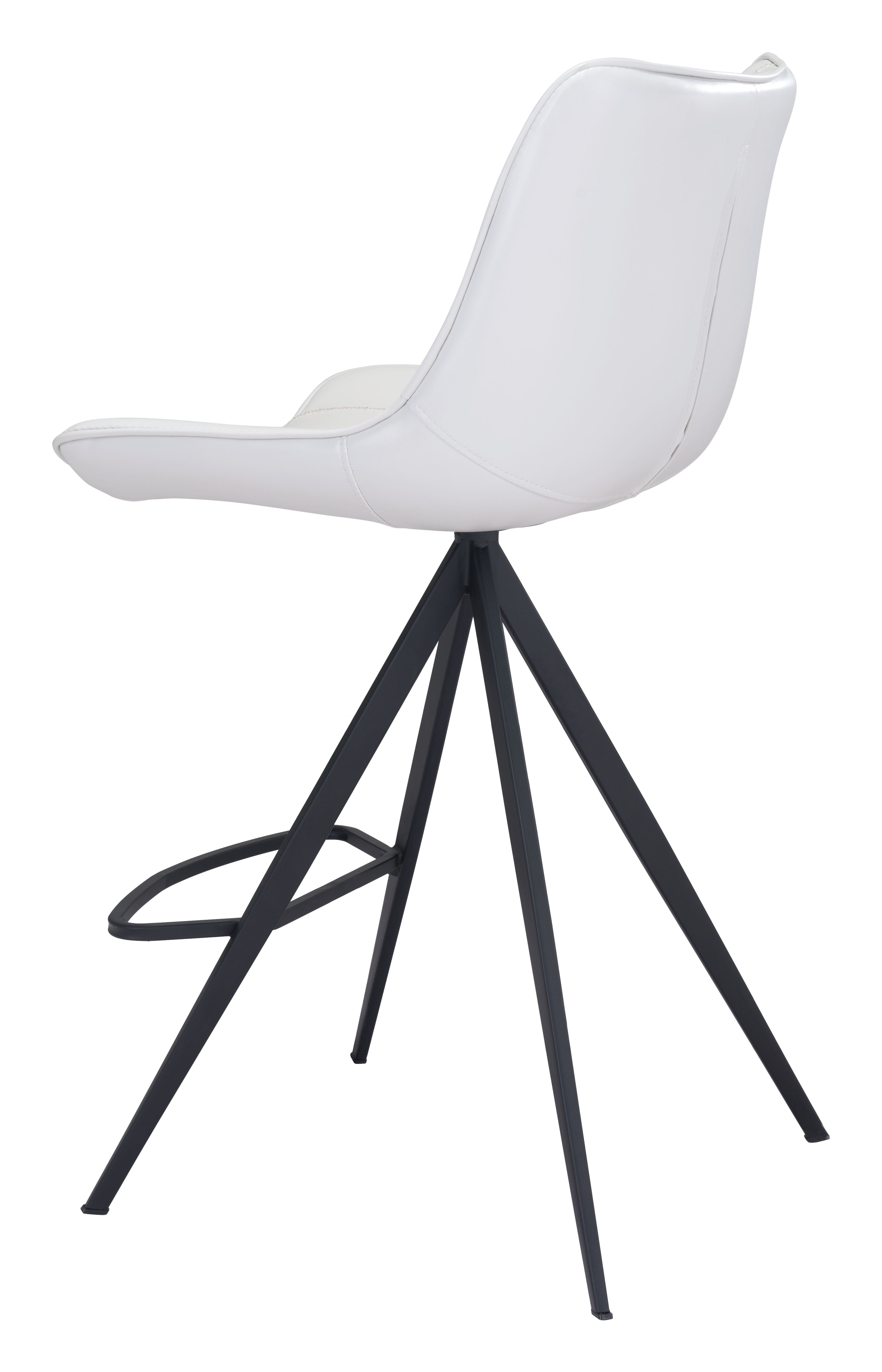 Aki Counter Stool White & Black