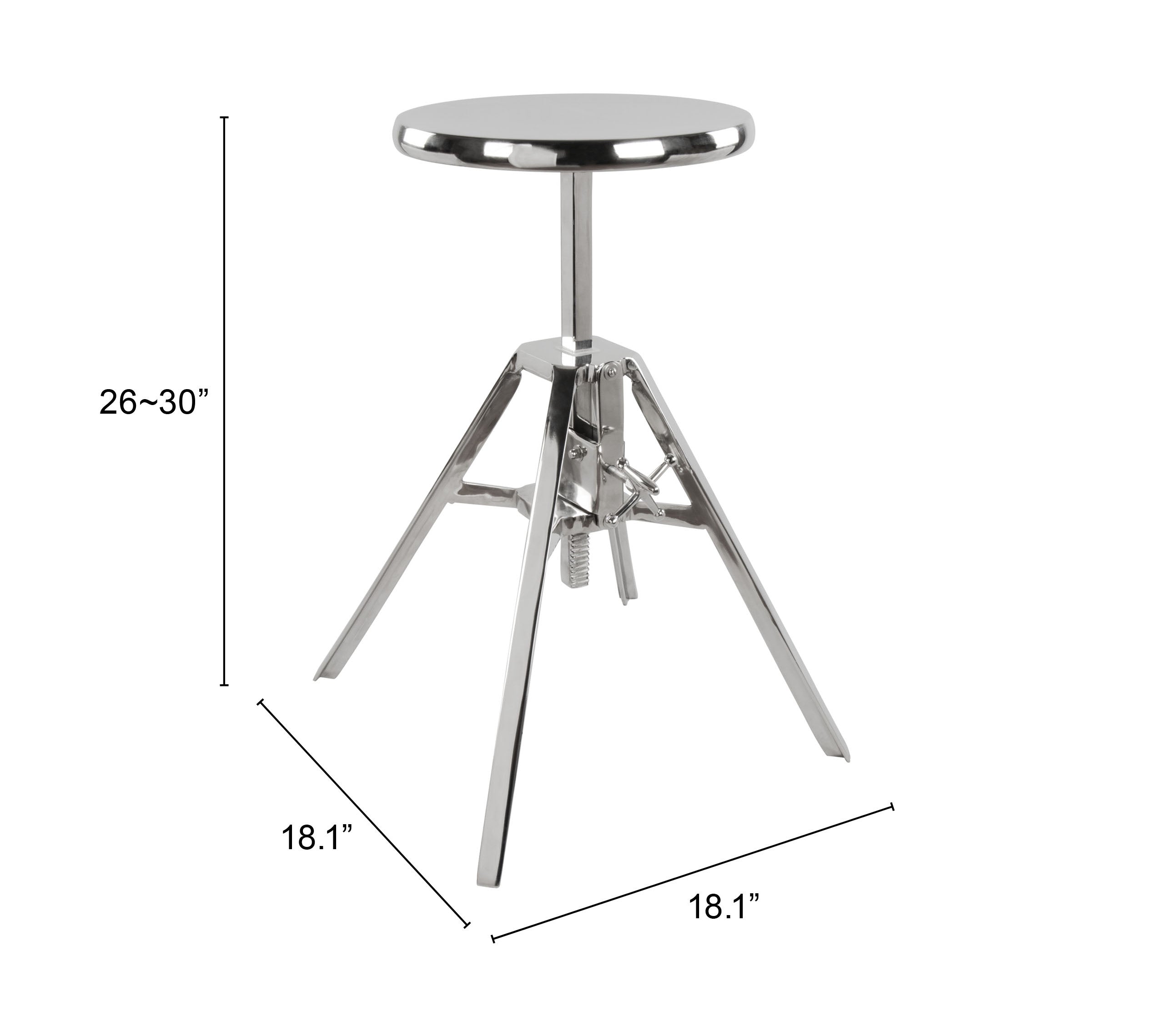 Mercy Counter Stool Silver