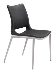 Ace Dining Chair Black & Silver