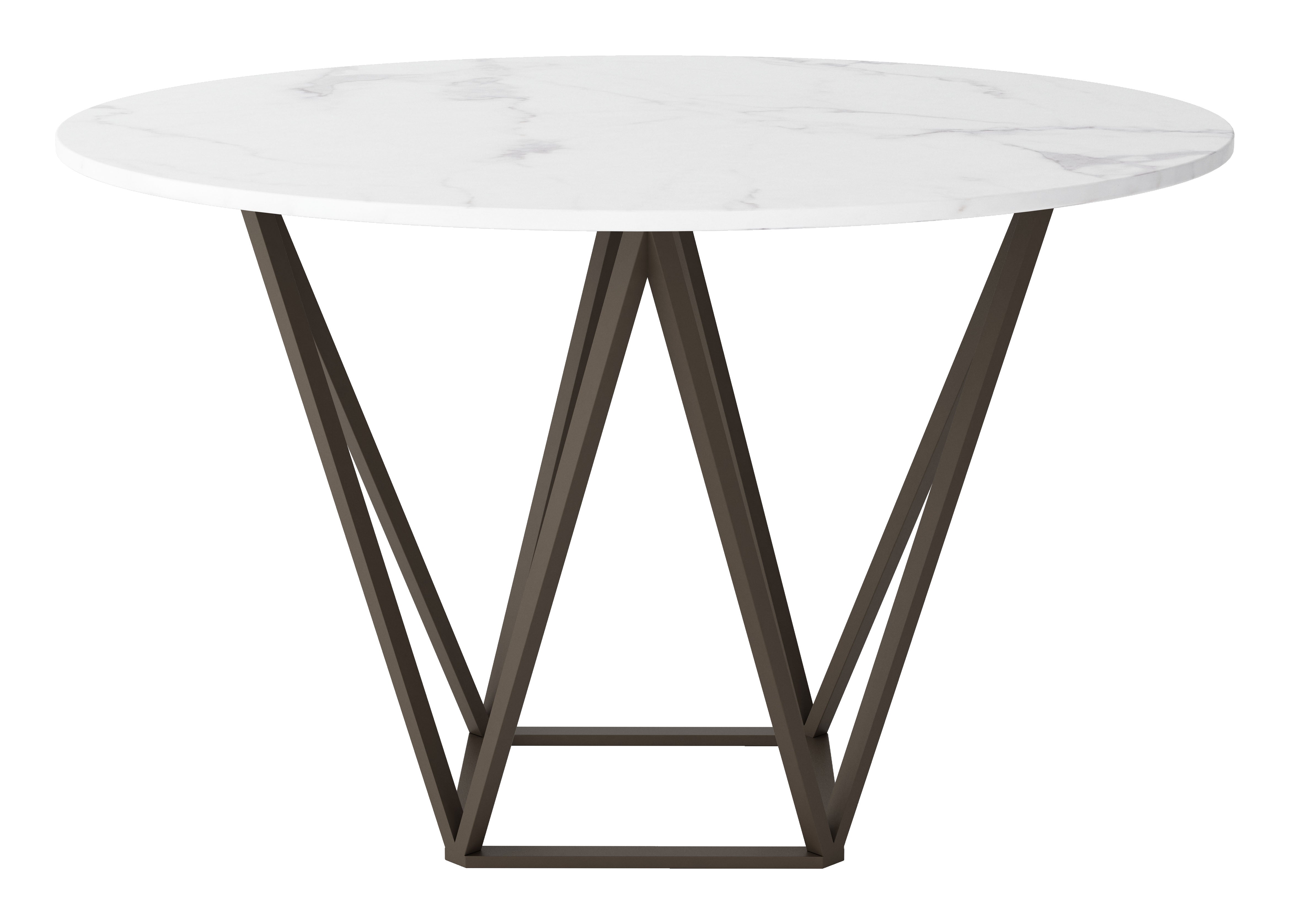 Tintern Dining Table White & Antique Bronze