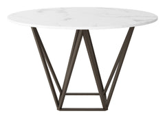 Tintern Dining Table White & Antique Bronze