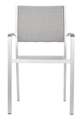 Metropolitan Dining Arm Chair (Set of 2) Gray & Silver