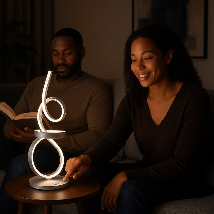 Amsterdam Elite Touch Dimmer LED Table Lamp in Polished Silver