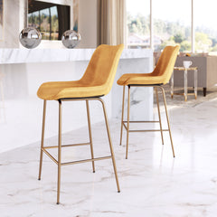 Tony Counter Stool Yellow & Gold