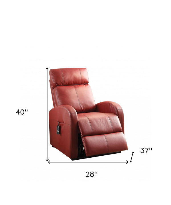 28"  X 37" X 40" Dark Gray Pu Recliner With Power Lift