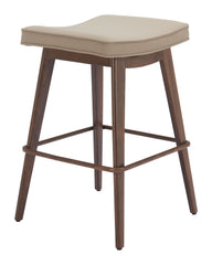 Divat Counter Stool Beige & Walnut