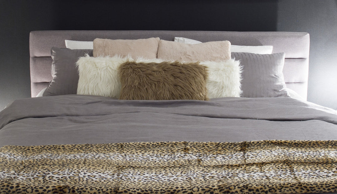 IvoryFur Luxe Embroidered Faux Fur Throw – Reversible Plush Blanket | Designer Accent | Trufairs