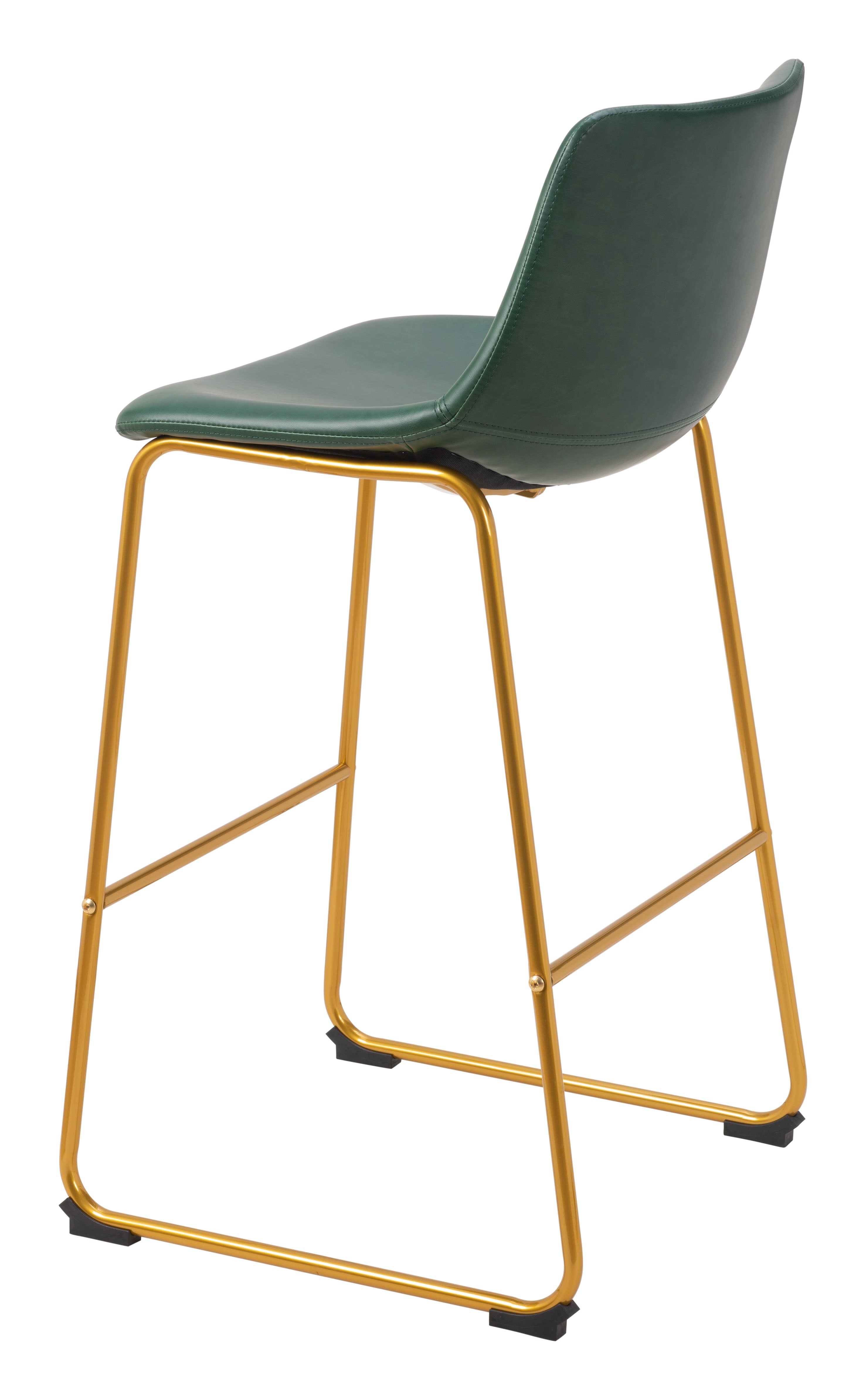 Augusta Barstool (Set of 2) Green & Gold