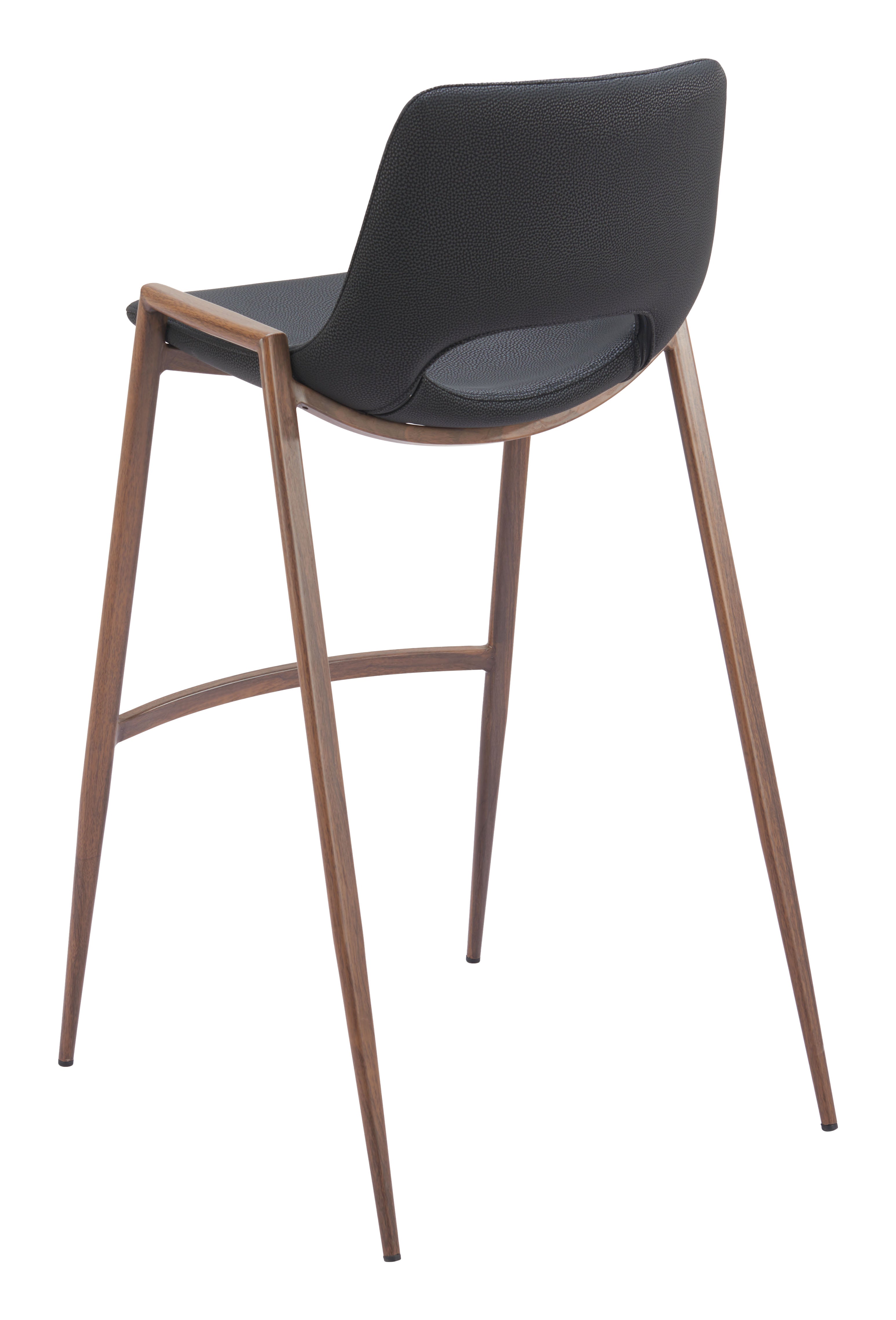 Desi Barstool Black & Walnut