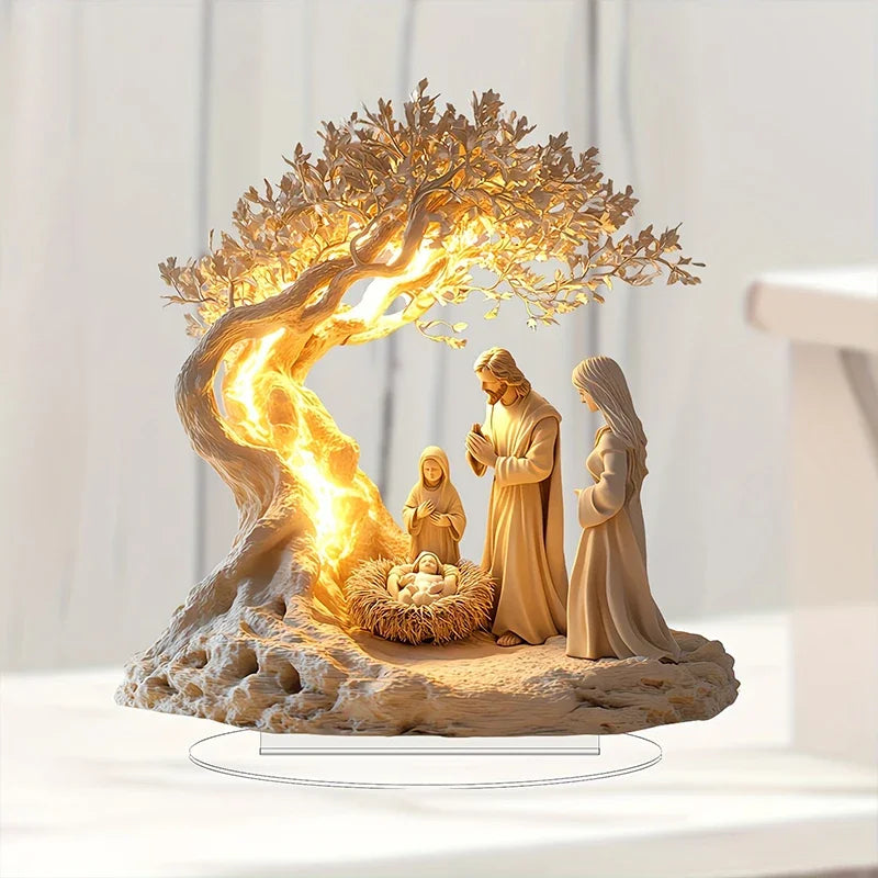 2D Nativity Scene Figurine Tabletop