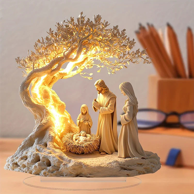 2D Nativity Scene Figurine Tabletop