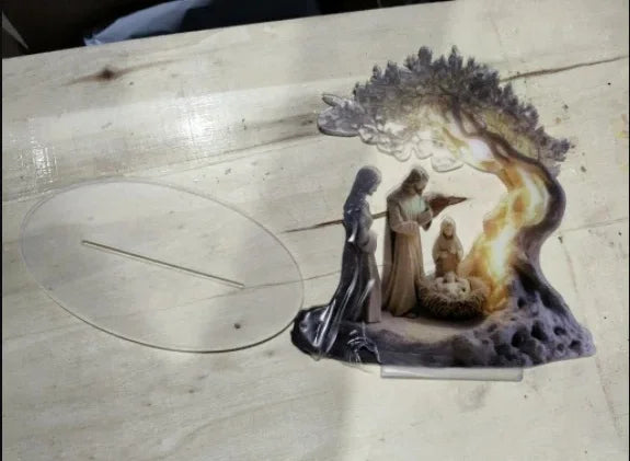 2D Nativity Scene Figurine Tabletop