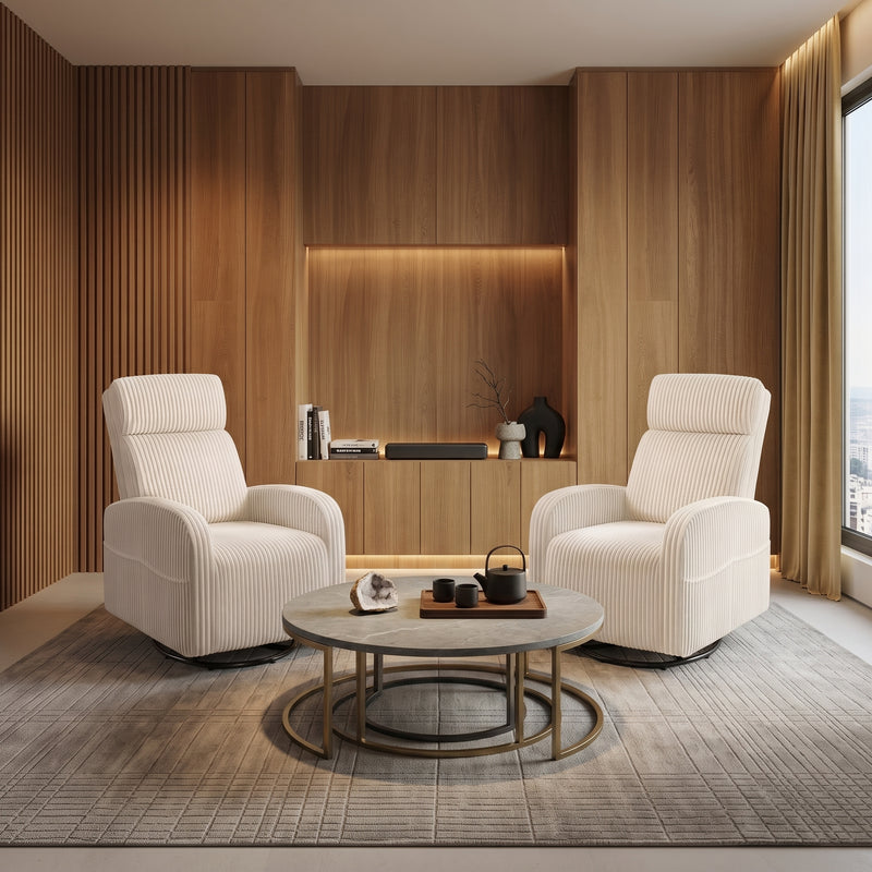 Swivel Accent Chair with Storage, 360 Degree Velvet Small Accent Chair, No Assembly Comfy Bedroom Chair for Living Room, Reading, Dressing Room - 2