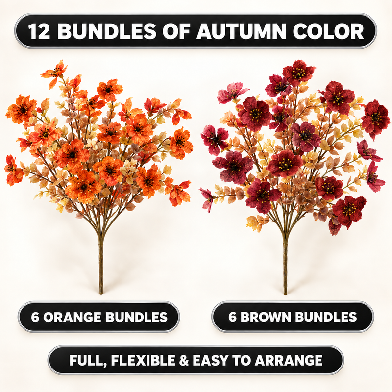 ARTIFICIAL FLOWERS FOR OUTDOORS – UV-RESISTANT FALL MIX - 2