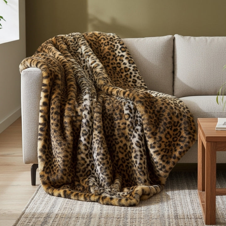 IvoryFur Luxe Embroidered Faux Fur Throw – Reversible Plush Blanket | Designer Accent | Trufairs