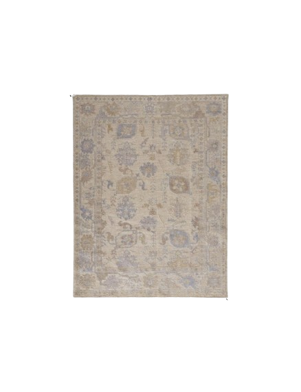 12' X 15' Beige and Blue Medallion Distressed Indoor Outdoor Area Rug